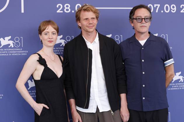 Leonie Benesch, Tim Fehlbaum and Ben Chaplin at the photocall for the feature film September 5 at the Biennale di Venezia 2024 81 Venice International Film Festival at the Palazzo del Casino Venice, 29 08 2024 Foto:xD.xBedrosianx xFuturexImagex september_4803