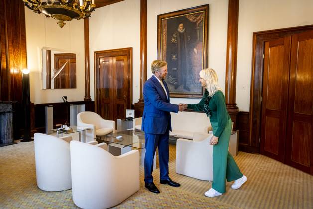 11-09-2024 Palace King Willem-Alexander during a meeting with Mona Keijzer Minister van Volkshuisvesting en Ruimtelijke Ordening at palace Noordeinde in The Hague. Â  Copyright: xPPEx