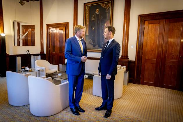 11-09-2024 Palace King Willem-Alexander during a meeting with Eelco Heinen Minister van Financien at palace Noordeinde in The Hague. Â  Copyright: xPPEx