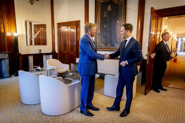 11-09-2024 Palace King Willem-Alexander during a meeting with Eelco Heinen Minister van Financien at palace Noordeinde in The Hague. Â  Copyright: xPPEx