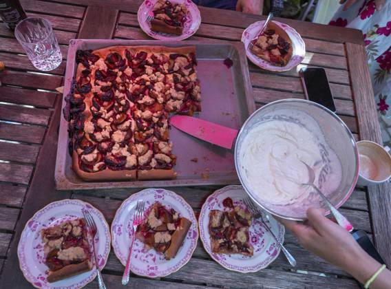 IMAGO Creative, Herbst, Food, Pflaumenkuchen Frisch ausgeteilter Zwetschgenkuchen vom Backblech. Baden-Württemberg, Deutschland, Europa Fresh plum cake from the baking tray. Baden-Württemberg, Germany, Europe Copyright: imageBROKER HelmutxMeyerxzurxCap ibxmzc11306009.jpg