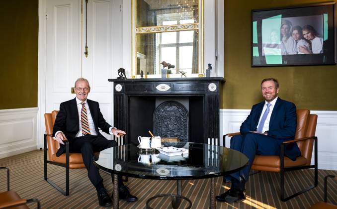 19-09-2024 Palace King Willem-Alexander during a meeting with Jean Rummenie Staatssecretaris van Landbouw, Visserij, Voedselzekerheid en Natuur (State Secretary for Agriculture, Fisheries, Food Security and Nature) in The Hague. Â  Copyright: xPPEx