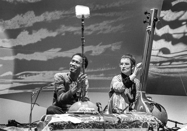 ARCHIVE 1977 02 15 Don Cherry Organic Music in the TV program Vad gaendt that you are here which was broadcast for the first time on March 13, 1977 in TV2 On the right, Monica Cherry Stockholm Sweden sp sw x5600x  Copyright: xBoxAje-Mellinx xSVTxBildx x DON CHERRY