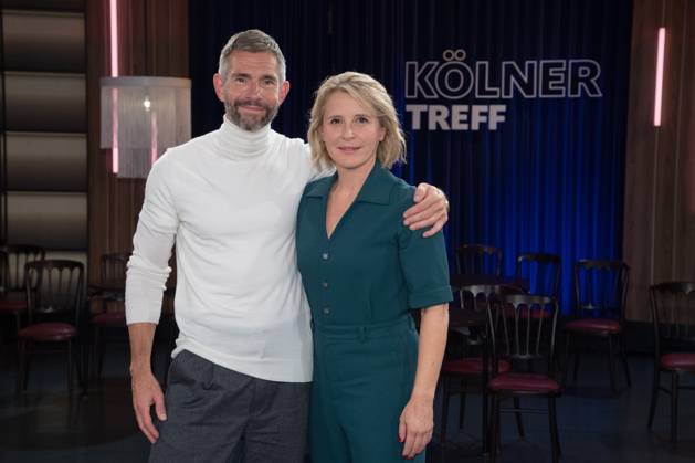 from left Micky BEISENHERZ, presenter, Susan LINK, presenter, host of the program ,,Koelner Treff,, on WDR television, 17 10 2024