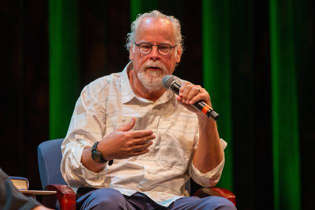 April 11, 2024, St. Petersburg, FL, US: Author Michael Connelly speaks on stage during the Tampa Bay Times Festival of Reading at the Palladium in St. Petersburg, Florida, on Nov. 11, 2023. St. Petersburg US - ZUMAm67_ 20240411_zaf_m67_051 Copyright: xLuisxSantanax