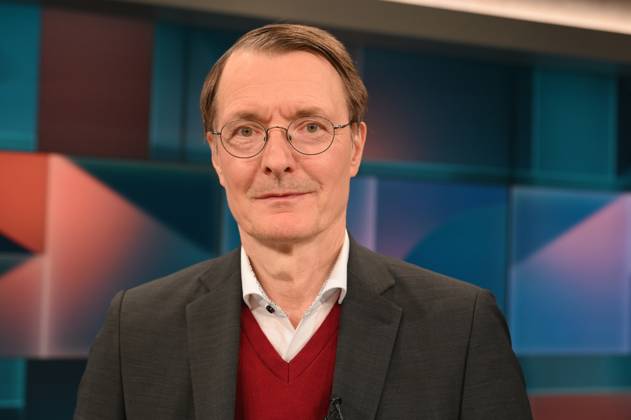 Politician Karl Lauterbach, SPD, Federal Minister of Health, as a guest on the ARD talk show Hart aber Fair with the topic The Corona Trauma What the pandemic has done to us