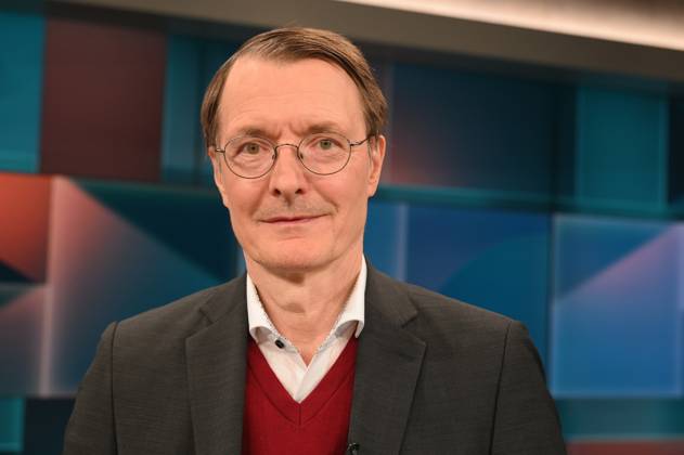 Politician Karl Lauterbach, SPD, Federal Minister of Health, as a guest on the ARD talk show Hart aber Fair with the topic The Corona Trauma What the pandemic has done to us