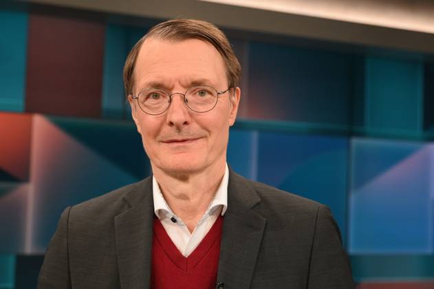 Politician Karl Lauterbach, SPD, Federal Minister of Health, as a guest on the ARD talk show Hart aber Fair with the topic The Corona Trauma What the pandemic has done to us