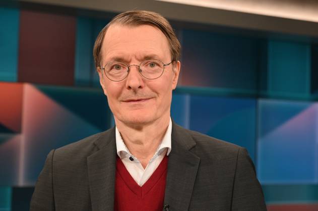 Politician Karl Lauterbach, SPD, Federal Minister of Health, as a guest on the ARD talk show Hart aber Fair with the topic The Corona Trauma What the pandemic has done to us