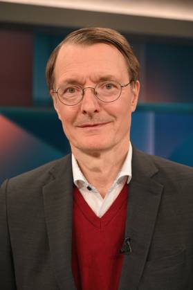 Politician Karl Lauterbach, SPD, Federal Minister of Health, as a guest on the ARD talk show Hart aber Fair with the topic The Corona Trauma What the pandemic has done to us
