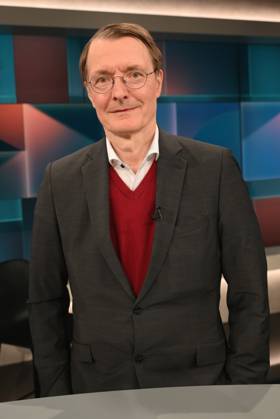 Politician Karl Lauterbach, SPD, Federal Minister of Health, as a guest on the ARD talk show Hart aber Fair with the topic The Corona Trauma What the pandemic has done to us