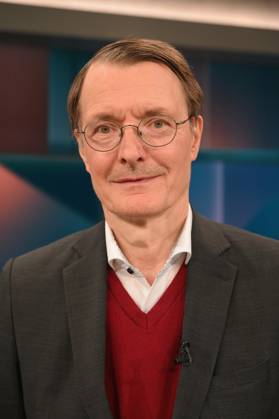 Politician Karl Lauterbach, SPD, Federal Minister of Health, as a guest on the ARD talk show Hart aber Fair with the topic The Corona Trauma What the pandemic has done to us