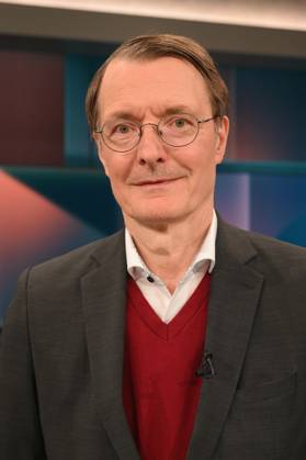 Politician Karl Lauterbach, SPD, Federal Minister of Health, as a guest on the ARD talk show Hart aber Fair with the topic The Corona Trauma What the pandemic has done to us