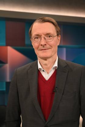 Politician Karl Lauterbach, SPD, Federal Minister of Health, as a guest on the ARD talk show Hart aber Fair with the topic The Corona Trauma What the pandemic has done to us gal