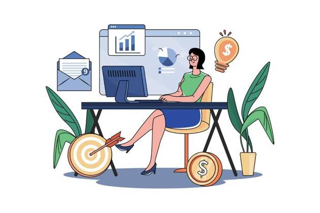  Businesswoman Working With Desktop Computer, Businesswoman Working With Desktop Computer, Businesswoman Working With Desktop Computer, 16.10.2024, Copyright: xfreeslabx Panthermedia38106647.jpg