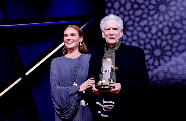 Tribute to David Cronenberg as part of the 21st Marrakech Film Festival in Morocco on December 2, 2024 Diane Kruger, David Cronenberg Tribute to David Cronenberg as part of the 21st Marrakech Film Festival in Morocco on December 2, 2024 Dominique Jacovides Bestimage Tribute to David Cronenberg as part of the 21st Marrakech Film Festival in Morocco on December 2, 2024 Dominique Jacovides Bestimage Marrakech Morocco  Copyright: xDOMINIQUExJACOVIDESx xBESTIMAGExDOMINIQUExJACOVIDESx xBESTIMAGEx