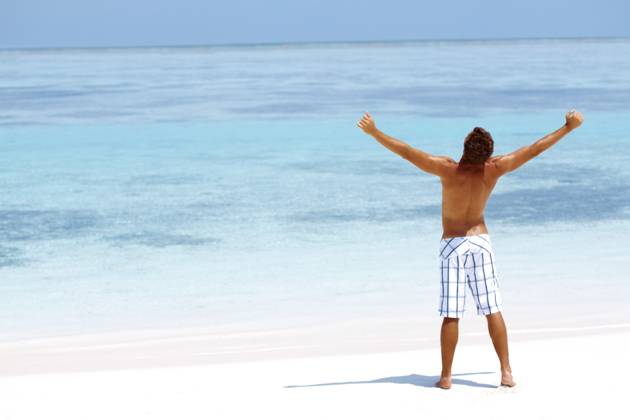 Man standing with his arms wide open on beach , 22.07.2011, model released, TTBB_ti1603329.jpg, Standing,Beach,Vacations,Freedom,Young Man,Vitality,Muscular,Relaxation,Summer,Sea,Celebration,Solitude,Harmony,Arms Outstretched,Joy,One Young Man Only,Horizontal,Outdoors,Day,Shirtless,25-29 Years,One Person,Rear View,Full Length,Horizon Over Water,Caucasian Ethnicity,Swimming Shorts,Holiday,Free,Youngster,Man,Male,Relaxing,Summertime,Celebrating,Solitary,Solitariness,Harmonious,Outstretching Arms,Daytime,One Person Only Copyright: xPeoplexImagesx