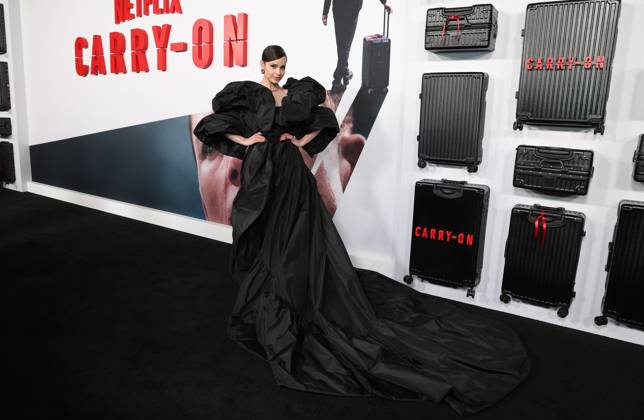 LOS ANGELES, CA - DECEMBER 5: Sofia Carson at the Netflix Premiere of Carry-On at The Egyptian Theater in Los Angeles, California on December 5, 20224. Copyright: xFayexSadoux
