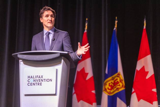 July 17, 2021, Halifax, Ns, Canada: Prime Minister Justin Trudeau attends a fireside chat with the Halifax Chamber of Commerce in Halifax on Monday December 9, 2024. Halifax Canada - ZUMAc35_ 20210717_zaf_c35_101 Copyright: xRileyxSmithx