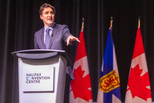 July 17, 2021, Halifax, Ns, Canada: Prime Minister Justin Trudeau attends a fireside chat with the Halifax Chamber of Commerce in Halifax on Monday December 9, 2024. Halifax Canada - ZUMAc35_ 20210717_zaf_c35_102 Copyright: xRileyxSmithx