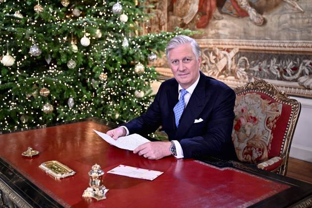 Bilder des Jahres 2024, Entertainment 12 Dezember Entertainment Themen der Woche KW52 Entertainment Bilder des Tages 2024 Xmas speech of King Philippe BRUSSELS, BELGIUM - DECEMBER 17 : King Philippe of Belgium records his yearly Christmas message and best wishes at Laeken Royal Palace on December 17, 2024 in Brussels, Belgium, 17 12 2024 Brussels Belgium  Copyright: xEricxLalmandx