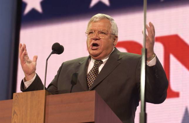 Republican National Convention 2004 Speaker of the House Dennis Hastert speaks at the 2004 Republican National Convention in New York City. New York New York USA EDITORIAL USE ONLY Copyright: xx DouglasxGrahamx rollcallpix018308