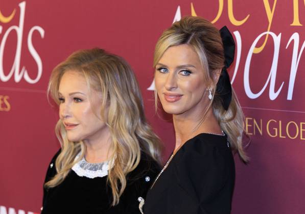 January 3, 2025, Los Angeles, California, USA: Kathy Hilton and Nicky Hilton (L-R) on the red carpet at the 2025 Golden Globes WWD Style Awards on Friday January 3, 2025 at the Four Seasons Hotel Los Angeles at Beverly Hills in Los Angeles, California. JAVIER ROJAS PI Los Angeles U.S - ZUMAp124 20250103_zaa_p124_136 Copyright: xJavierxRojasx