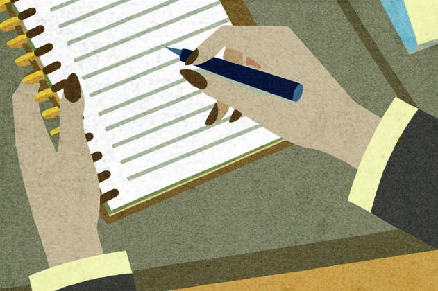 PR_ID25931_10317_IlustraBusiness.jpg A person writes in a notebook using a pen, focusing intently on the task The setting is a workspace, highlighting a productive moment during the day, Property released Model Released AdalbertoRodriguez_ID25931_748603_004 Copyright: xAdalbertoxRodriguezx RECORD DATE NOT STATED