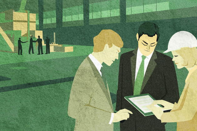 PR_ID25931_10317_IlustraBusiness.jpg Three professionals consult over a tablet in a warehouse, surrounded by stacks of boxes Colleagues can be seen discussing logistics in the background during work hours, Property released Model Released AdalbertoRodriguez_ID25931_748609_010 Copyright: xAdalbertoxRodriguezx RECORD DATE NOT STATED
