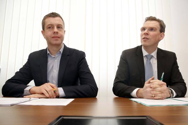 Stefan Evers, Secretary General, and Florian Count, Group Chairman, in the PK CDU Parliamentary Group Berlin to Expert opinion of Senate to Airport Berlin Tegel, Paetz Expert opinion, Berlin Germany, Germany