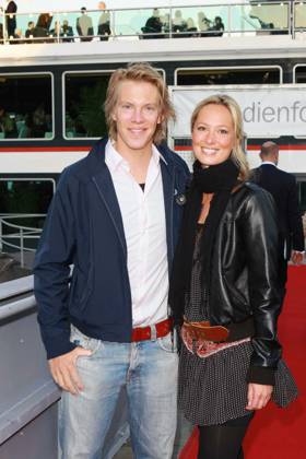 Simon Gosejohann and Girlfriend Angela finger inherit to Guest at Medienforum@Night at the Ship the KD RheinEnergie at the Rhine in Cologne on 22 06 09 North Rhine Westphalia Germany