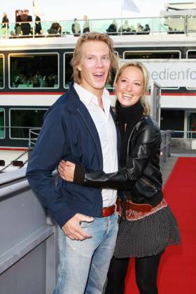 Simon Gosejohann and Girlfriend Angela finger inherit to Guest at Medienforum@Night at the Ship the KD RheinEnergie at the Rhine in Cologne on 22 06 09 North Rhine Westphalia Germany