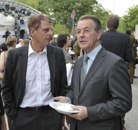 Franz MUENTEFERING and Klaus Bresser at Summer Festival the NRW State Representation in BerlinPhotos Prongs, 05 07 2010 Berlin Germany, Germany