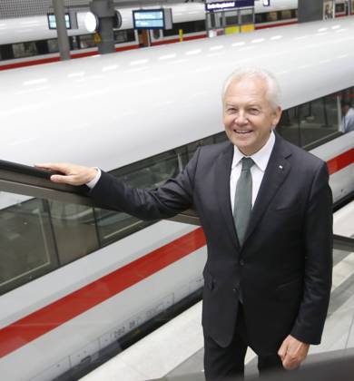 Railway boss Ruediger Pit at the PK the Germans Rail at the Berlin Central station, presentation the digital Future the DB in Berlin, Improvements the digital Infrastructure, Internet at Train, Berlin Germany, Germany
