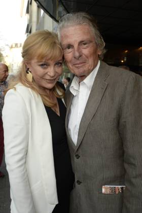 Klaus Bresser and Woman at the Premiere Day the GNADE, Berlin, Theatre on Kurfuerstendamm, on 08 05 2013, Copyright Dominique Corners, 08 05 2013 Berlin Germany, Germany
