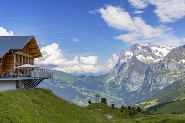 Restaurant at Kleine Scheidigg, Jungfrau Region, Bernese Oberland, Switzerland Copyright: IanxTrower 800-4318