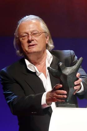 Preistraeger Frank Castorf at the award Ceremony of 23 B Z Culture Prize 2014 in Berlin, Theatre on Kurfuerstendamm, Award ceremony, Berlin Germany, Germany