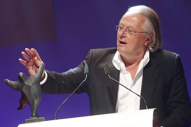 Preistraeger Frank Castorf at the award Ceremony of 23 B Z Culture Prize 2014 in Berlin, Theatre on Kurfuerstendamm, Award ceremony, Berlin Germany, Germany