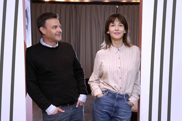 Actress Sophie Marceau and the Director Francois Ozone, Portrtaet in a Hotel in Berlin, Berlin Germany, Germany