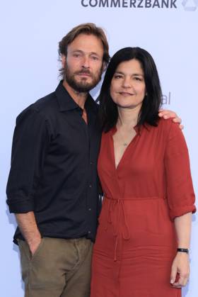 Andreas Pietschmann and Jasmin Tabatabai to Producer s party 2023, Tipi on Chancellery, Berlin, Berlin Germany, Germany