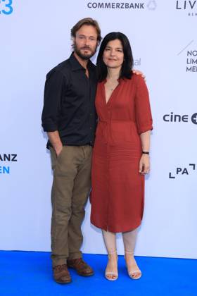 Andreas Pietschmann and Jasmin Tabatabai to Producer s party 2023, Tipi on Chancellery, Berlin, Berlin Germany, Germany
