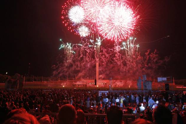 Pyronale 2011, Fireworks Championship at the Maifeld on Berlin Olympic Stadium, 2 Day, Berlin Germany, Germany