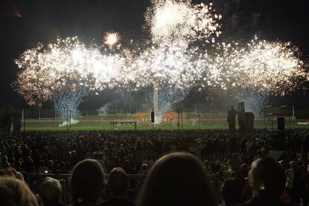 Pyronale 2011, Fireworks Championship at the Maifeld on Berlin Olympic Stadium, 2 Day, Berlin Germany, Germany