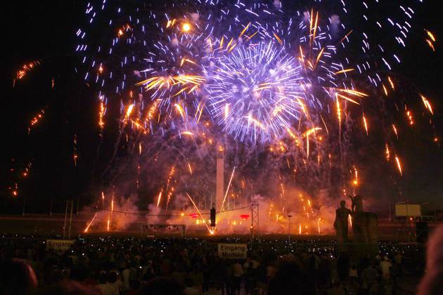 Pyronale 2011, Fireworks Championship at the Maifeld on Berlin Olympic Stadium, 2 Day, Berlin Germany, Germany