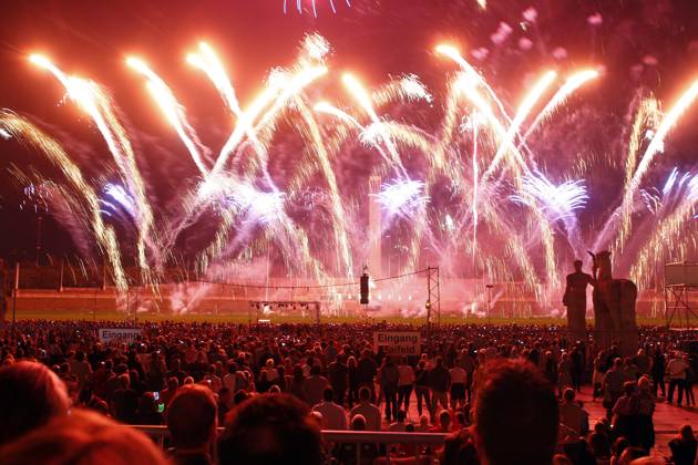 Pyronale 2011, Fireworks Championship at the Maifeld on Berlin Olympic Stadium, 2 Day, Berlin Germany, Germany