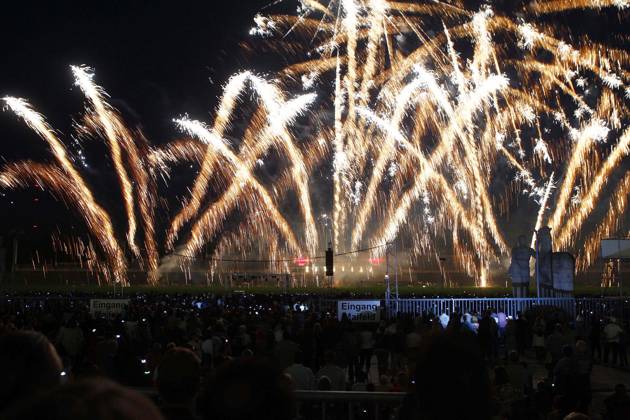 Pyronale 2011, Fireworks Championship at the Maifeld on Berlin Olympic Stadium, 2 Day, Berlin Germany, Germany