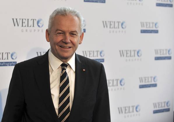 Dr Rüdiger Pit, German Rail Chief, at Economic Summit the World at Axel Springer House in Berlin Berlin Germany, Germany