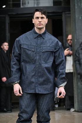 PFW Haute Couture Elie Saab Outside Arrivals JR Baptiste Giabiconi at Elie Saab show during Haute Couture Fashion Week in Paris, France on January 29, 2025. Photo by Julien Reynaud APS-Medias ABACAPRESS.COM Paris France  Copyright: xReynaudxJulien APS-Medias ABACAx