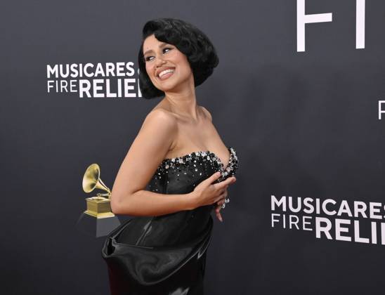 Raye arrives for the 67th Annual Grammy Awards at Crypto.com Arena in Los Angeles on February 2, 2025. The awards ceremony will honor the best recordings, compositions, and artists from September 16, 2023, to August 30. 2024, as chosen by the members of the Recording Academy.  LAP20250202440 JIMxRUYMEN
