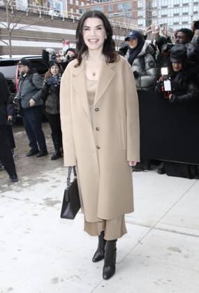 NEW YORK, NY- FEBRUARY 11: Julianna Margulies seen arriving at Michael Kors 2025 Collection fashion show during the 2025 New York Fashion Week on February 11, 2025. Copyright: xRWx